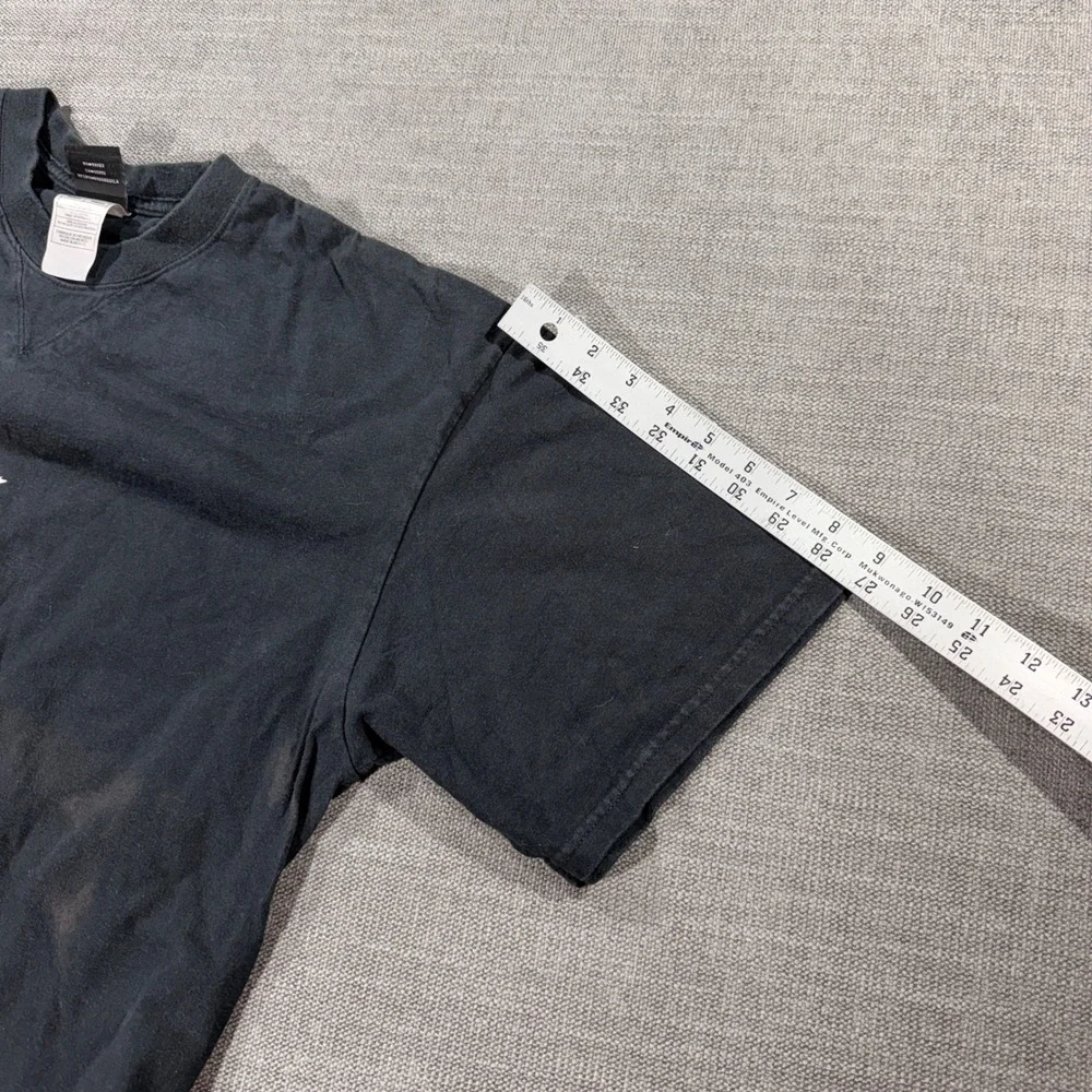 Jordan T-Shirt Mens Large Black Fair Distressed Jumpman Logo V-Stitch Tee